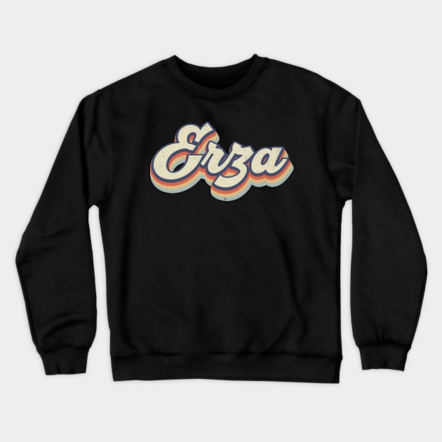 Retro Pattern Erza Name Anime Classic Style Crewneck Sweatshirt by Cyborgs Are Kissing